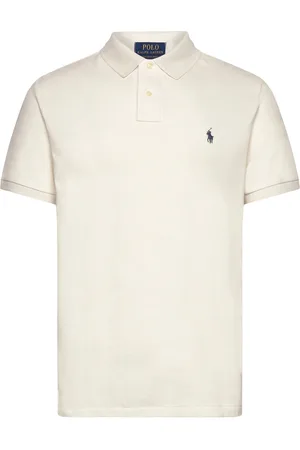 Ralph Lauren The Iconic Mesh Polo Shirt Designers Knitwear Short Sleeve Knitted Polos Cream