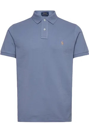 Ralph Lauren The Iconic Mesh Polo Shirt Designers Knitwear Short Sleeve Knitted Polos Blue