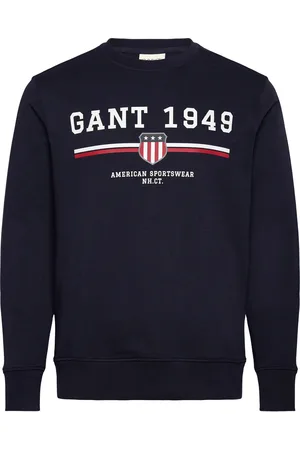 GANT Graphic C-Neck Sweat Tops Sweat-shirts & Hoodies Sweat-shirts Navy