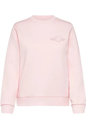 GANT Reg Tonal Shield C-Neck Sweat Tops Sweat-shirts & Hoodies Sweat-shirts Pink
