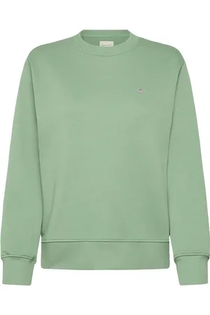 GANT Shield C-Neck Sweat Tops Sweat-shirts & Hoodies Sweat-shirts Green