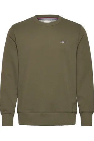 GANT Reg Shield C-Neck Sweat Tops Sweat-shirts & Hoodies Sweat-shirts Khaki Green