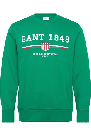 GANT Graphic C-Neck Sweat Tops Sweat-shirts & Hoodies Sweat-shirts Green