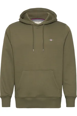 GANT Reg Shield Hoodie Tops Sweat-shirts & Hoodies Hoodies Grey
