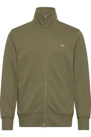 GANT Reg Shield Full Zip Sweat Tops Sweat-shirts & Hoodies Sweat-shirts Green