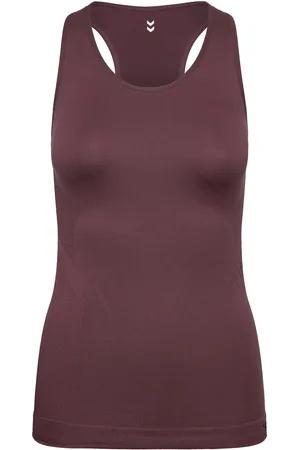 Hummel Hmltif Seamless Top Sport T-shirts & Tops Sleeveless Brown