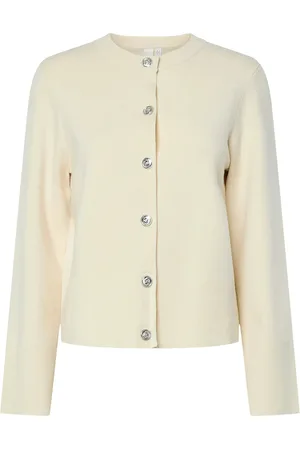 Y.A.S Pimi Ls Knit Cardigan S. - D2D Tops Knitwear Cardigans Cream