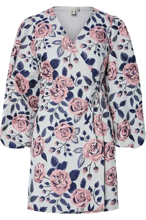 Y.A.S Kelly 7/8 Wrap Dress - D2D Lyhyt Mekko Pink