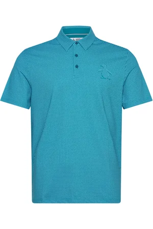 Original Penguin Dimensional Pete Tee Twill Print Polo Sport Sport Clothing Sport Tops Sport Polos Sport Short-sleeved Polos Blue