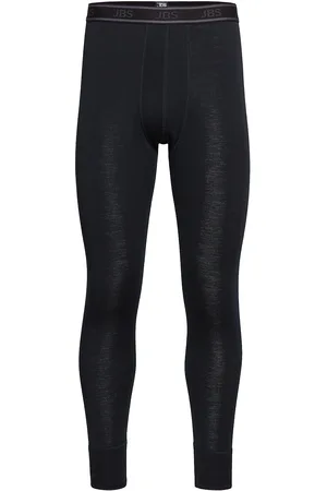 JBS Long Johns Wool Bottoms Base Layer Bottoms Black