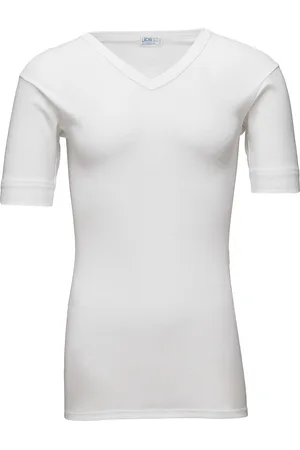 JBS T-Shirt V-Neck Original Tops T-shirts Short-sleeved White