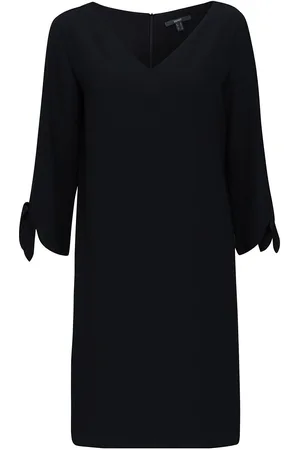 ESPRIT Crêpe Dress With Laser-Cut Details Polvipituinen Mekko Black