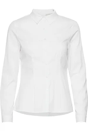Ichi Ihdima Sh Tops Shirts Long-sleeved White