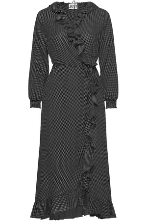 Just Female Niro Maxi Wrap Dress Polvipituinen Mekko Black