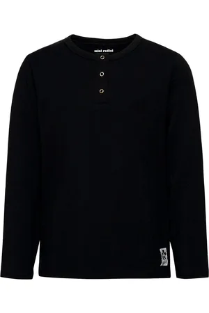 Mini Rodini Basic Grandpa Tops T-shirts Long-sleeved T-shirts Black