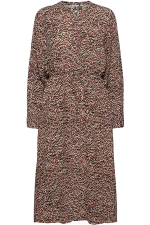 Just Female Naiset Mekot - Virginia Dress Polvipituinen Mekko Ruskea