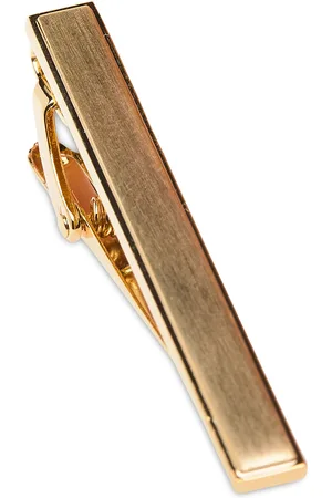 AN IVY Brushed Golden Bar 5 Cm Accessories Tie Clips Gold