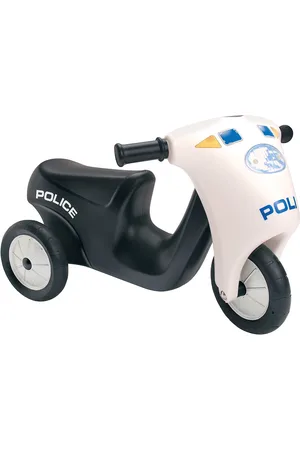 Dantoy Scooter Police-Rubber 3 Wheels Toys Ride On Toys Black