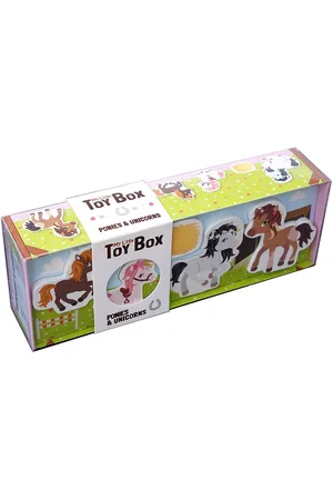 Barbo Toys My Little Toy Box - Horses And Ponies Toys Playsets & Action Figures Wooden Figures Multi/patterned