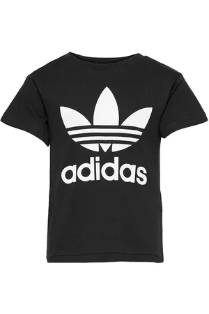adidas Trefoil Tee Tops T-shirts Short-sleeved Black