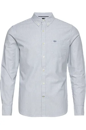Dockers T2 Oxford Bengal Tops Shirts Casual Blue