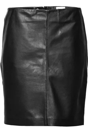 My Essential Wardrobe 19 The Leather Skirt Lyhyt Hame Black
