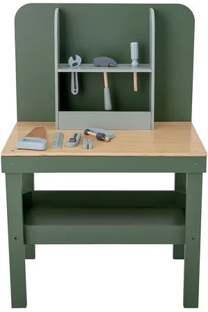 Bloomingville Bubba Toy Workshop, Green, Mdf Toys Role Play Toy Tools Green