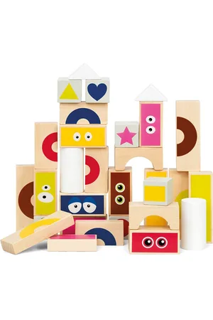 Babblarna Byggklossar Trä Toys Building Sets & Blocks Building Blocks Multi/patterned