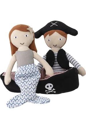 Bloomingville Kate & Jonah Doll, Blue, Cotton Set Of 3 Toys Dolls & Accessories Dolls Multi/patterned