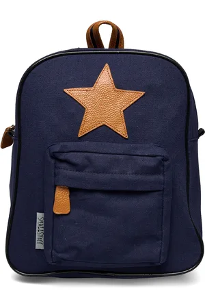 Smallstuff Back Pack, Navy With Leather Star Accessories Bags Backpacks Blue