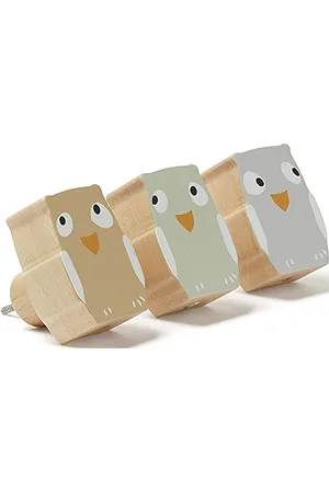 Kids Concept Hooks Owls 3 Set Edvin Home Kids Decor Storage Hooks & Hangers Multi/patterned