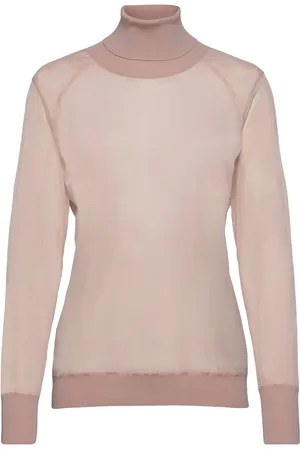 Wolford Tony Pullover Tops Knitwear Turtleneck Pink