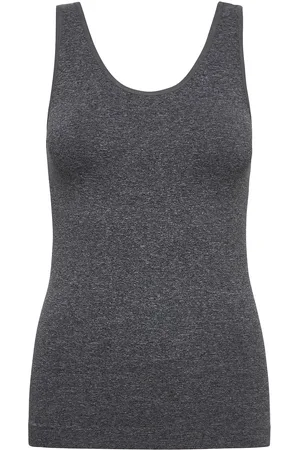 Decoy Top W/Wide Straps Tops T-shirts & Tops Sleeveless Grey