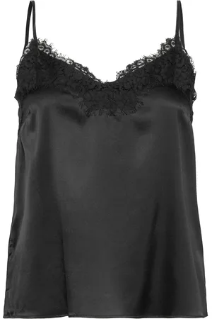 Rosemunde Silk Strap Top Tops Blouses Sleeveless Black