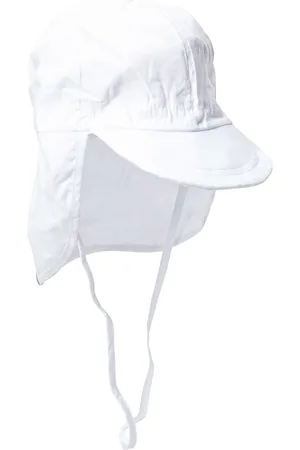 Melton Cap W/Neck - Solid Colour Accessories Headwear White