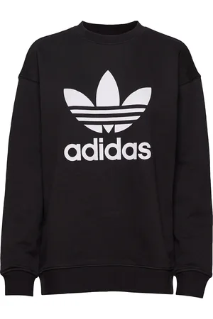 adidas Trefoil Crew Sweatshirt Tops Sweat-shirts & Hoodies Sweat-shirts Black