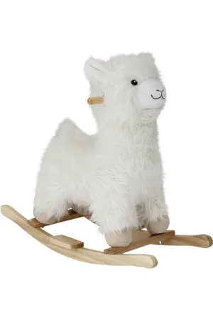 Bloomingville Kinto Rocking Toy, Lama, White, Polyester Toys Rocking Toys White