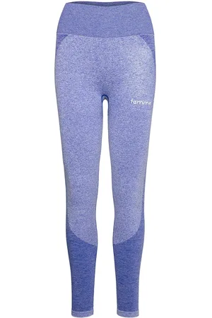 Famme Black Elevate Wave Leggings Sport Running-training Tights Blue