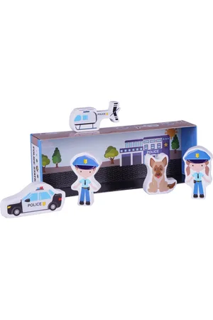Barbo Toys My Little Toy Box - Police - Int Toys Playsets & Action Figures Wooden Figures Multi/patterned