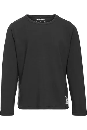 Mini Rodini Basic Ls Tee Tencel™ Tops T-shirts Long-sleeved T-shirts Black