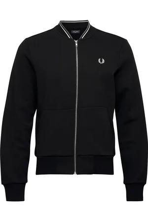 Fred Perry Zip Sweatshirt Tops Sweat-shirts & Hoodies Sweat-shirts Black