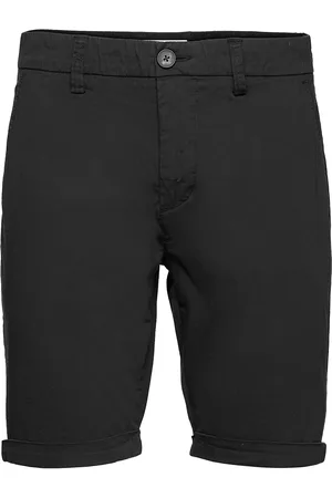 Knowledge Cotton Apparal Chuck Regular Chino Poplin Shorts - Bottoms Shorts Chinos Shorts Black