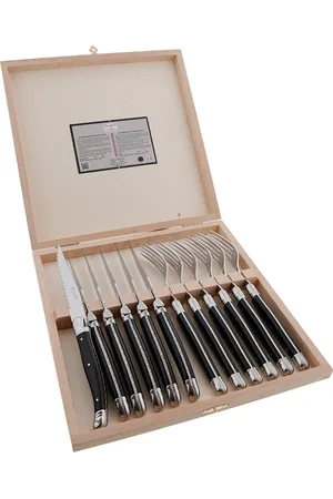 Jean Dubost Bestikssæt, Sort Håndtag Med Grillskær Home Tableware Cutlery Cutlery Set Black