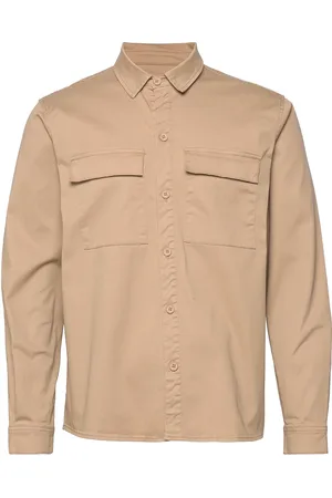 Revolution Utility Shirt Tops Shirts Casual Beige