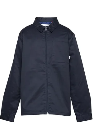 Kronstadt Ramon Kids Twill Quilt Sjacket Tops Overshirts Blue