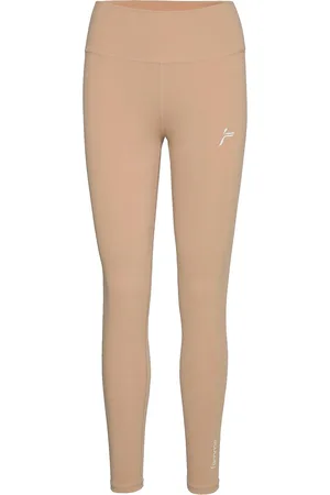 Famme Scrunch Tights Sport Running-training Tights Beige