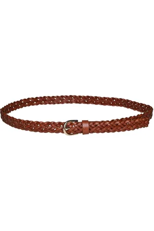 Pieces® Pcavery Leather Braided Slim Belt Noos Vyö Brown