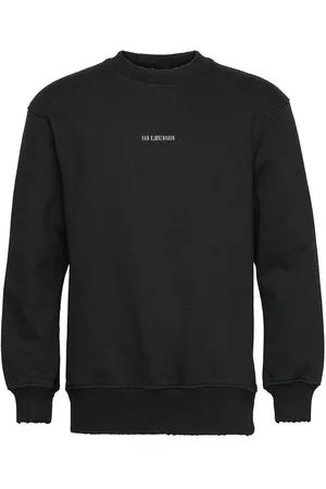 HAN Kjøbenhavn Distressed Crew Logo Designers Sweat-shirts & Hoodies Sweat-shirts Black