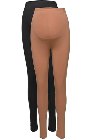 Mama;licious Mlcharlie Jersey Leggings 2-Pack A. Bottoms Leggings Brown