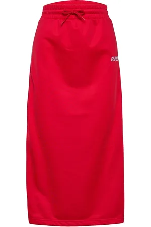 Svea Logo Midi Skirt Polvipituinen Hame Red